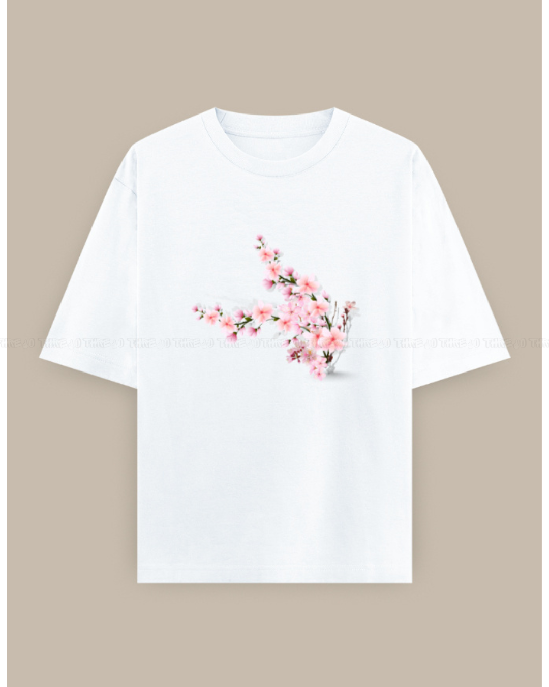Cherry Blossom Graphic T-Shirt – Aesthetic Floral Print Oversized Tee