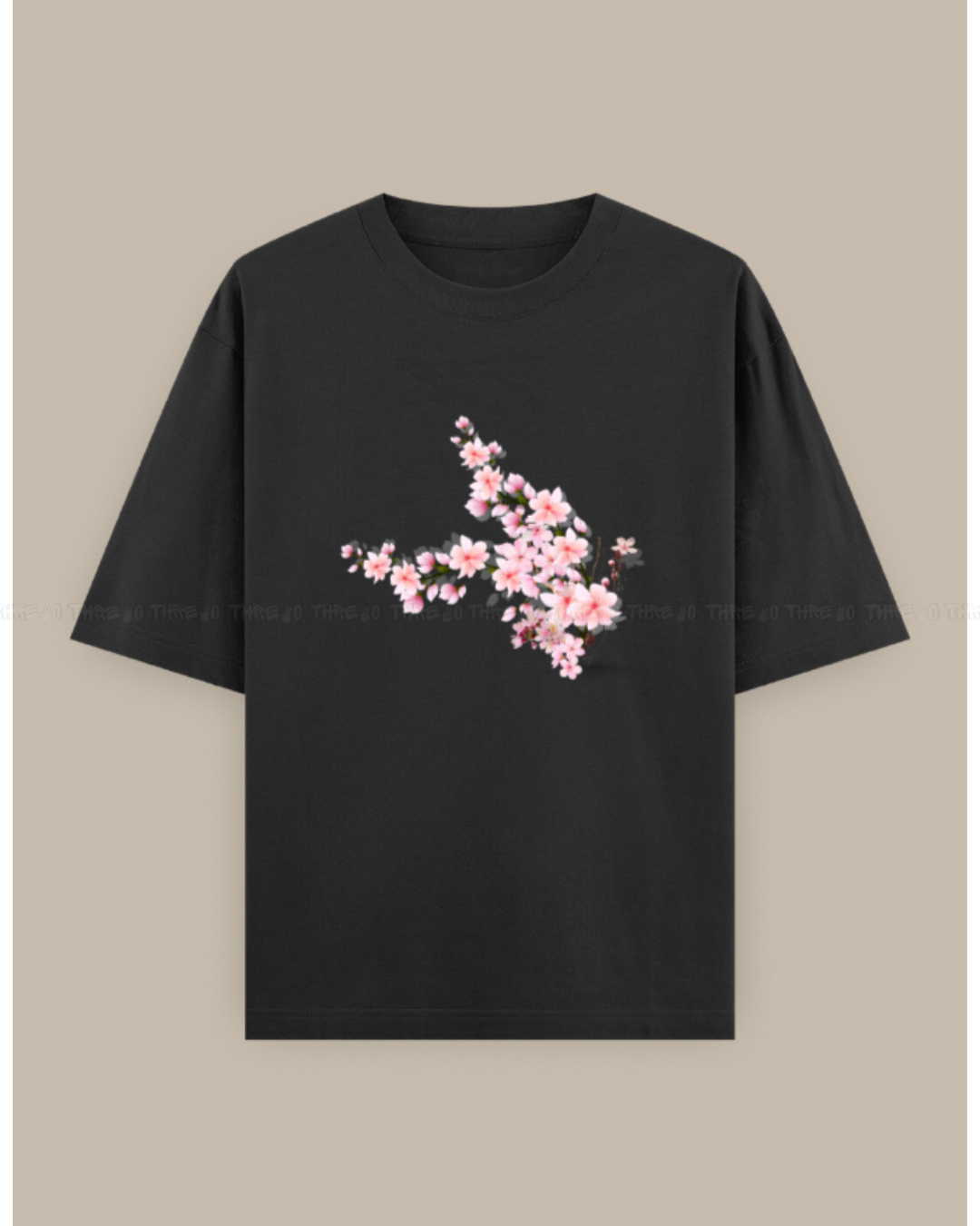 Cherry Blossom Graphic T-Shirt – Aesthetic Floral Print Oversized Tee