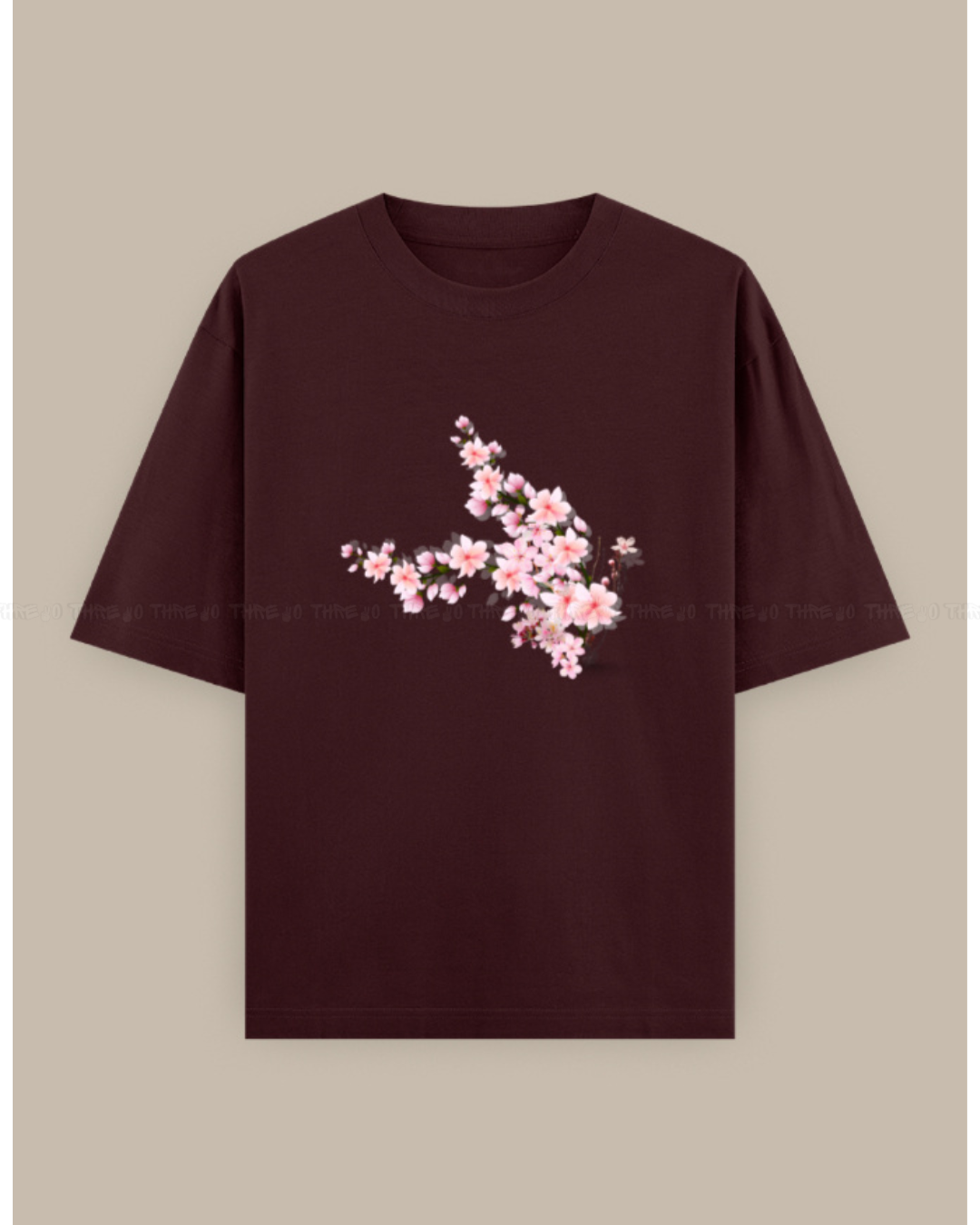 Cherry Blossom Graphic T-Shirt – Aesthetic Floral Print Oversized Tee