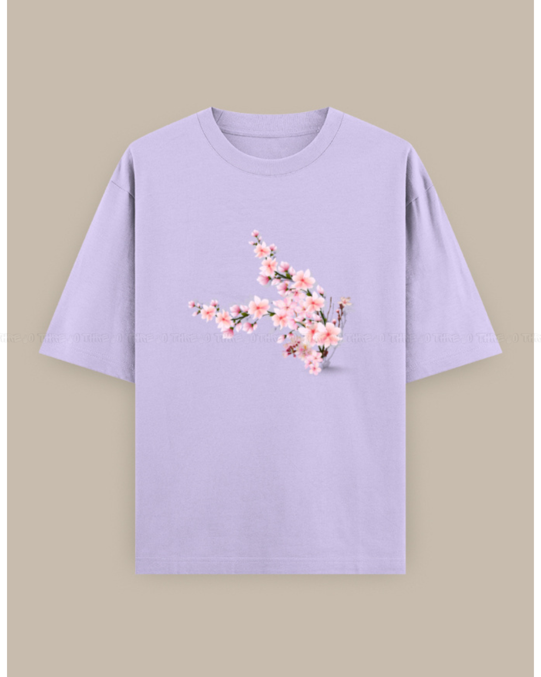 Cherry Blossom Graphic T-Shirt – Aesthetic Floral Print Oversized Tee