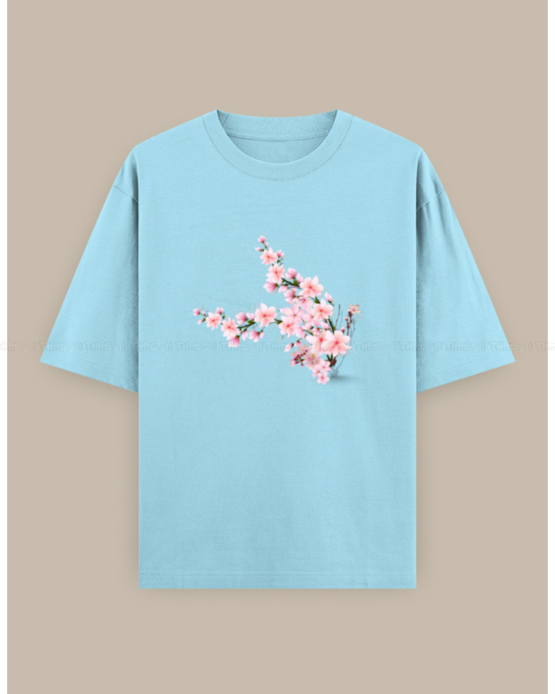 Cherry Blossom Graphic T-Shirt – Aesthetic Floral Print Oversized Tee