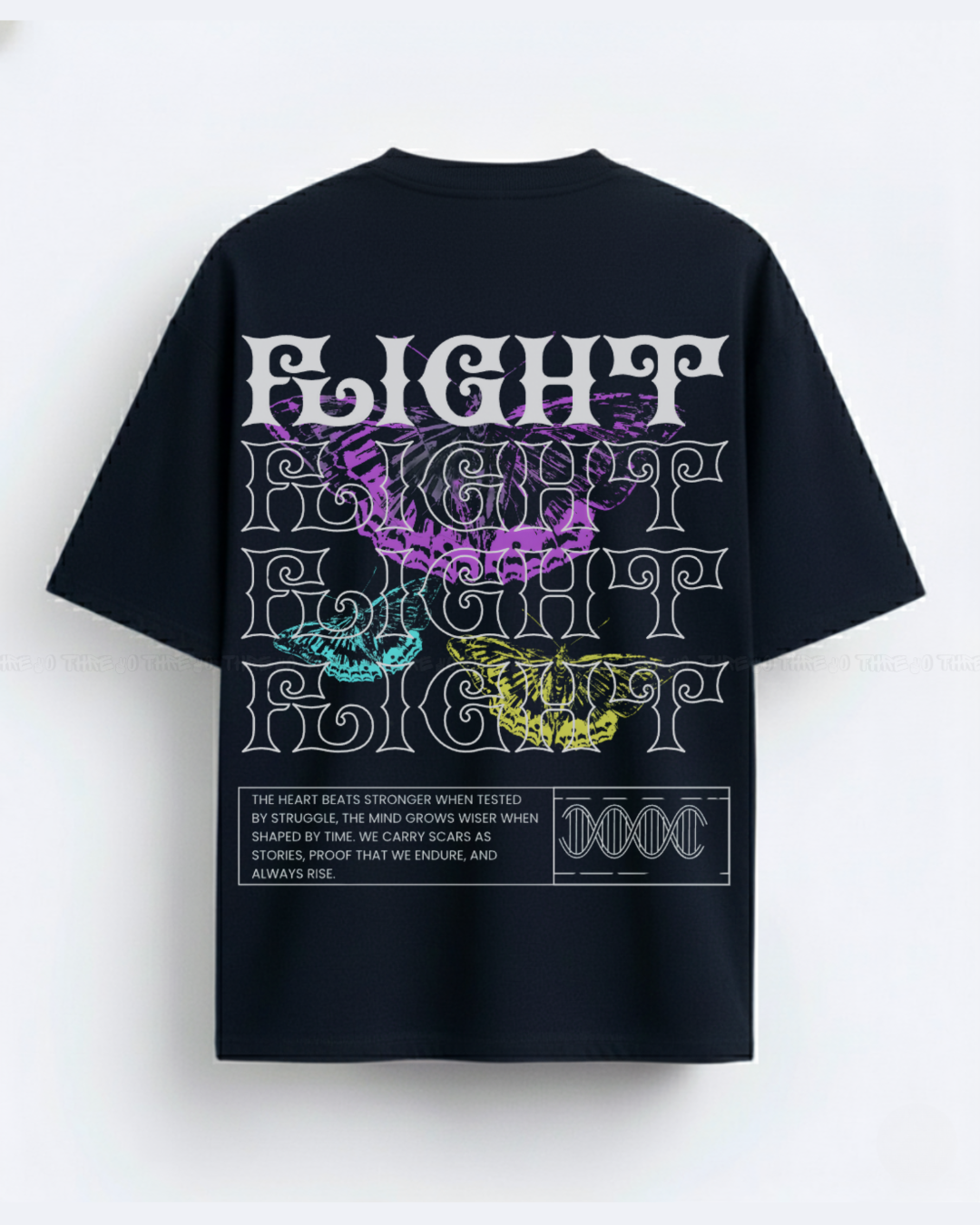 FLIGHT Butterfly Oversized T‑Shirt | Vintage Retro Streetwear Unisex Tee