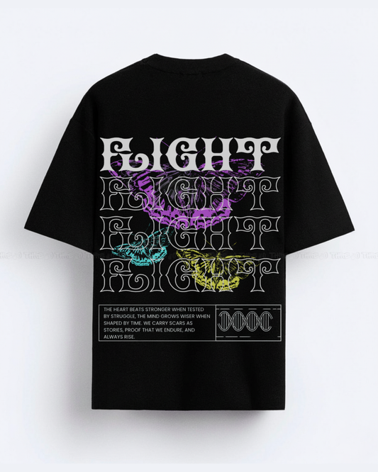 FLIGHT Butterfly Oversized T‑Shirt | Vintage Retro Streetwear Unisex Tee