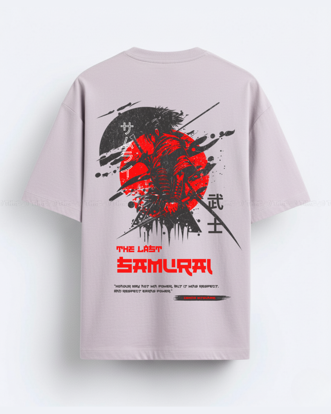 Samurai Warrior Oversized Unisex T-Shirt – Japanese Bushido Streetwear Graphic Tee