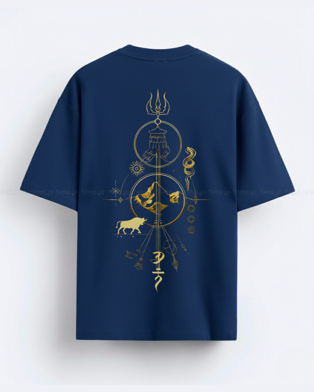 Cosmic Destroyer Mahadev Oversized Unisex T-Shirt | Spiritual Streetwear Graphic Tee