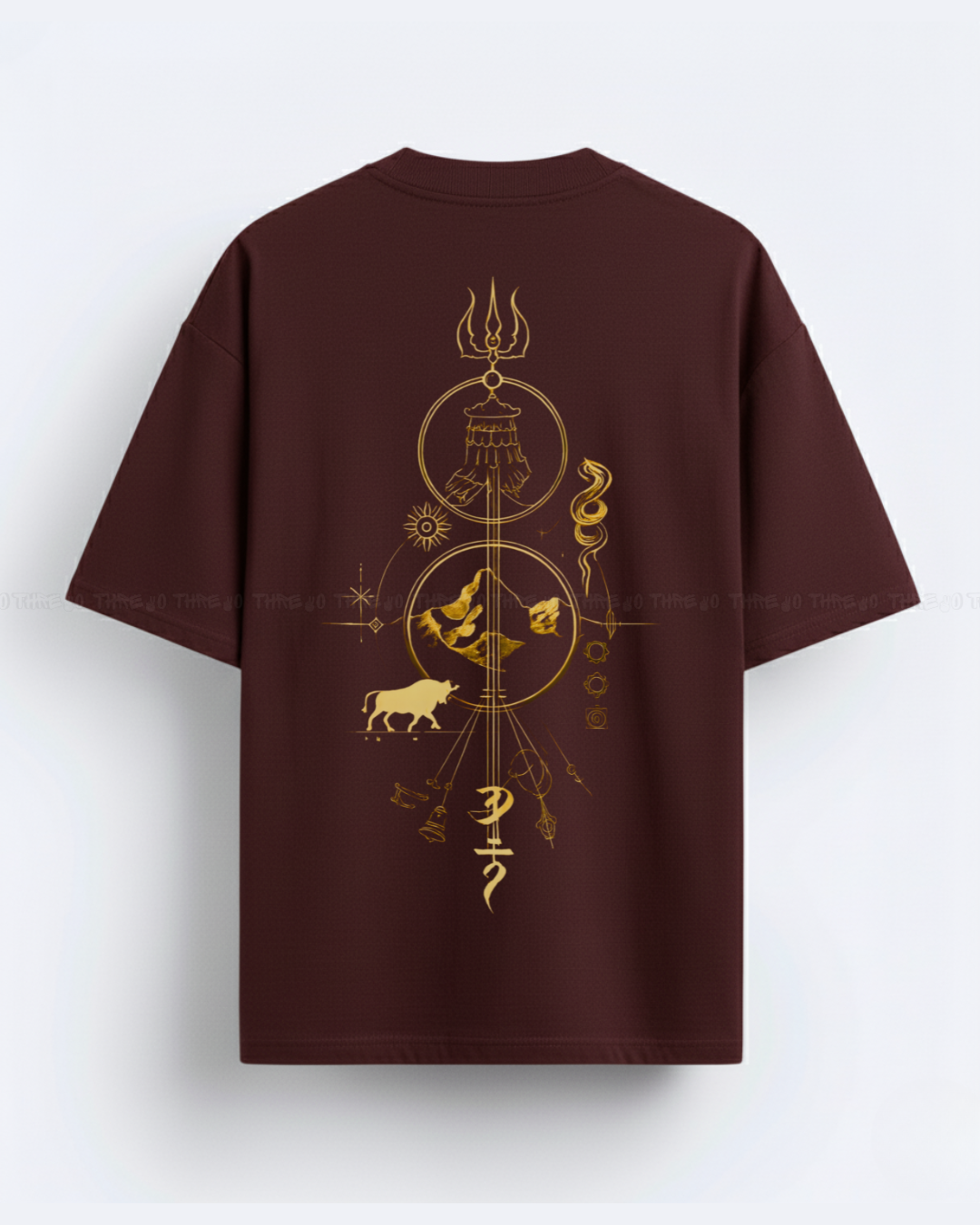 Cosmic Destroyer Mahadev Oversized Unisex T-Shirt | Spiritual Streetwear Graphic Tee
