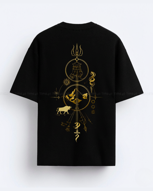 Cosmic Destroyer Mahadev Oversized Unisex T-Shirt | Spiritual Streetwear Graphic Tee