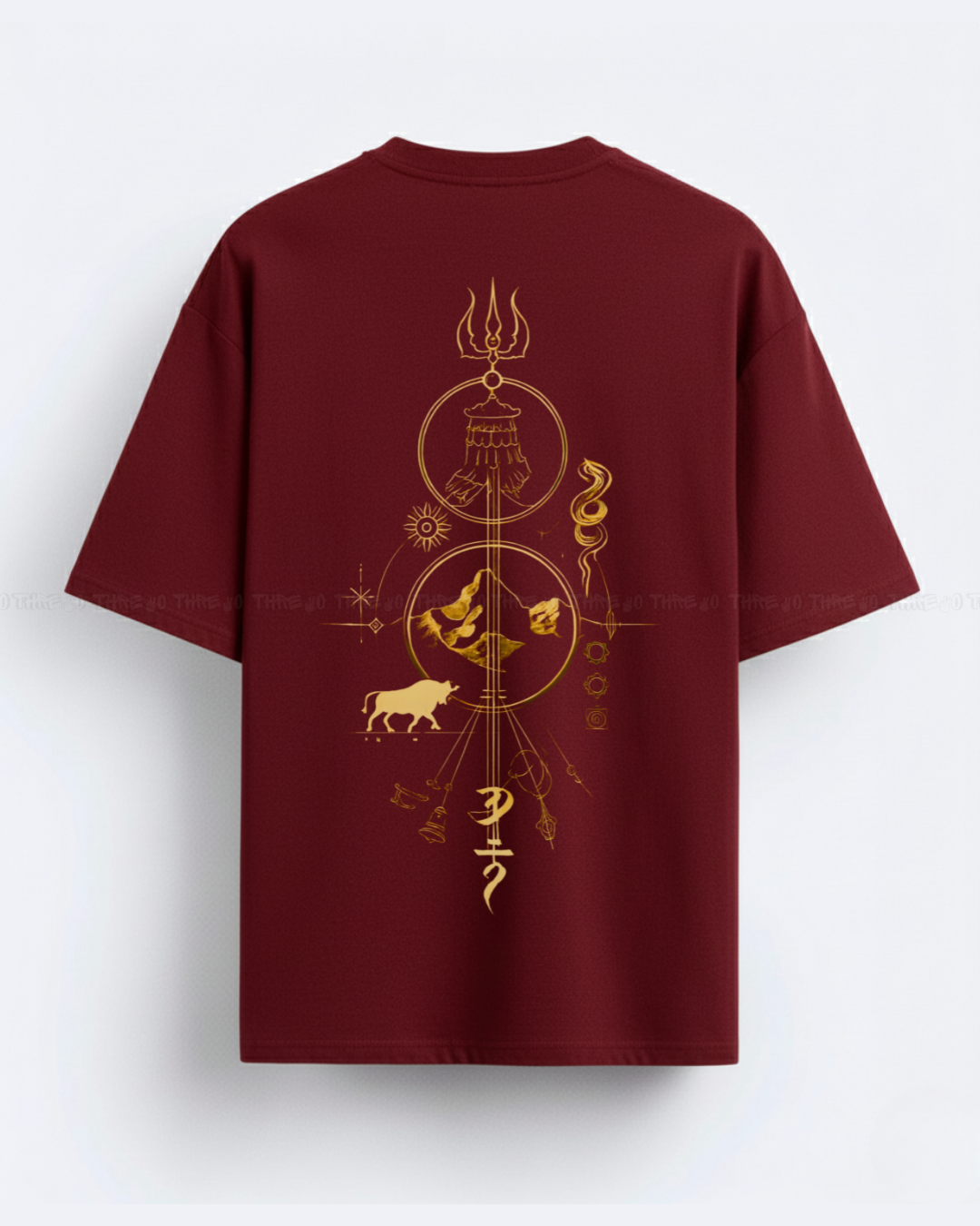 Cosmic Destroyer Mahadev Oversized Unisex T-Shirt | Spiritual Streetwear Graphic Tee