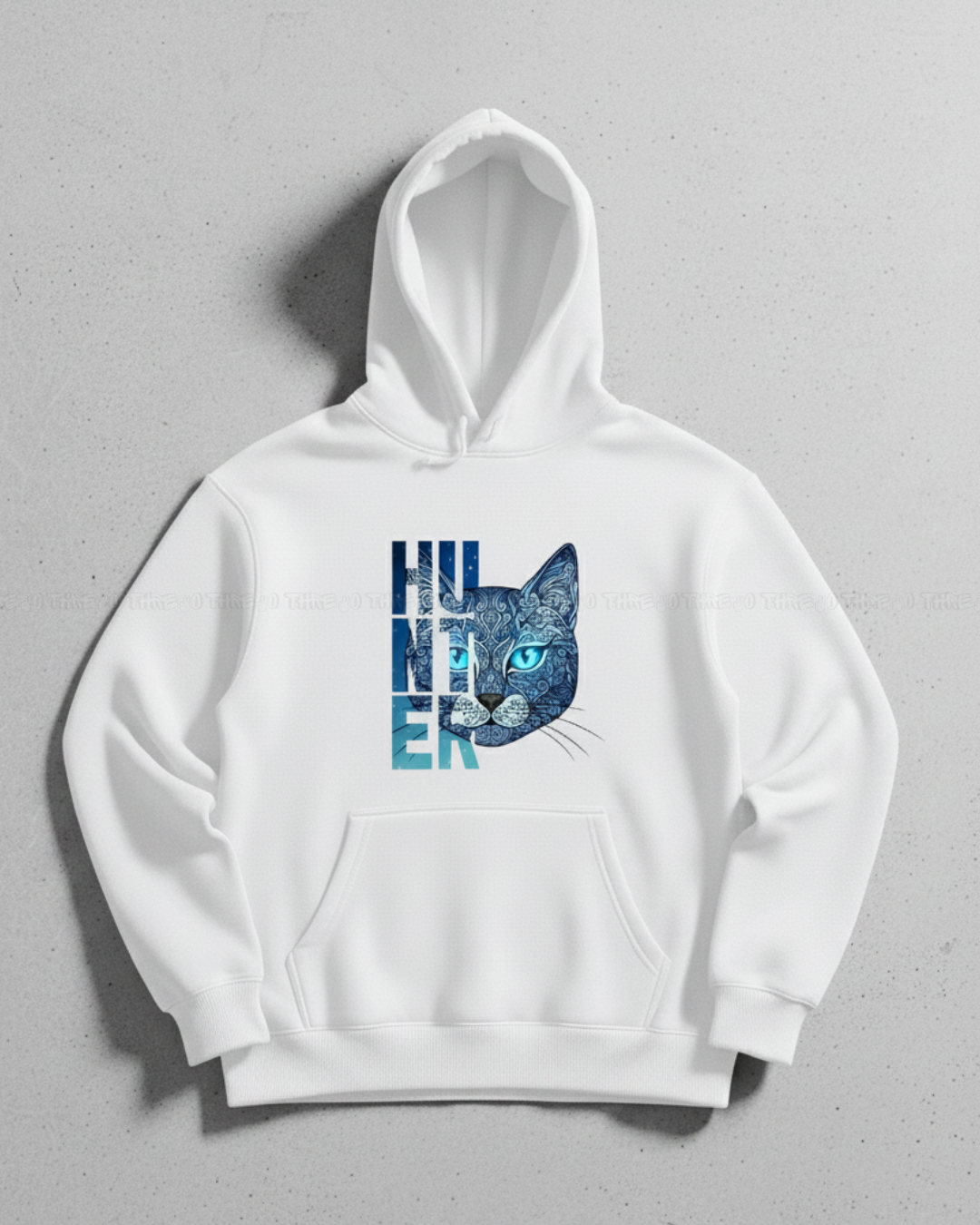 Hunter Cat Unisex Hoodie – Fierce Feline Graphic Hoodie for Bold Streetwear Style