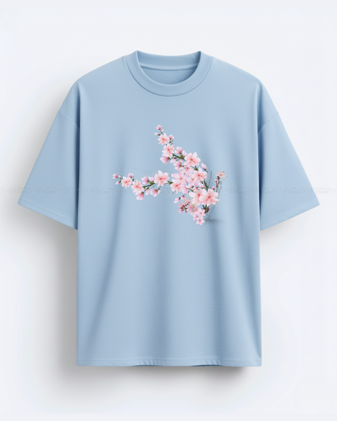 Cherry Blossom Graphic T-Shirt – Aesthetic Floral Print Oversized Tee