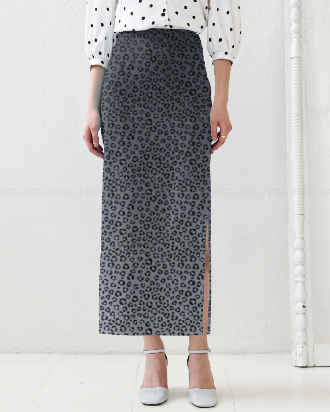 Leopard Print High Waist Pencil Skirt for Women – Chic Long Slim Fit Skirt