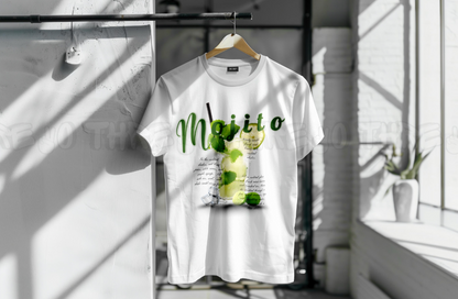 Mojito Graphic Unisex Oversized T-Shirt – Refreshing Cocktail Design, Trendy Summer Streetwear Tee, Casual Loose Fit Top for Men & Women, Party Vibes Fashion