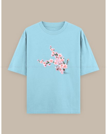 Cherry Blossom Graphic T-Shirt – Aesthetic Floral Print Oversized Tee