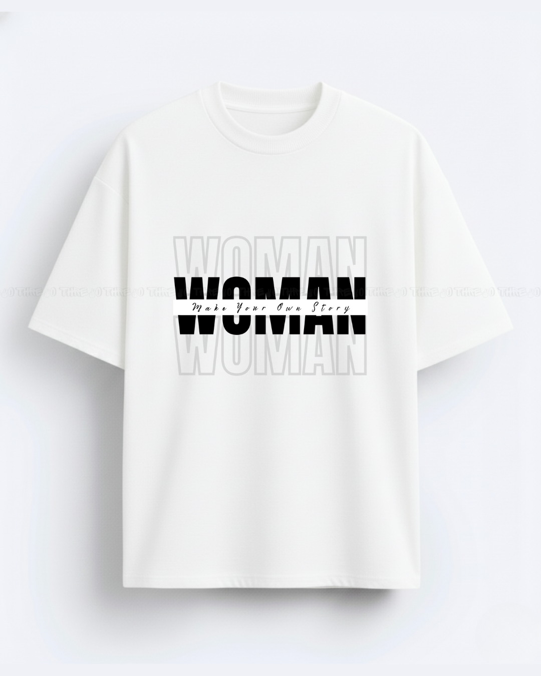 Woman Empowerment Oversized T-Shirt – Bold Graphic Typography Women’s Streetwear Tee