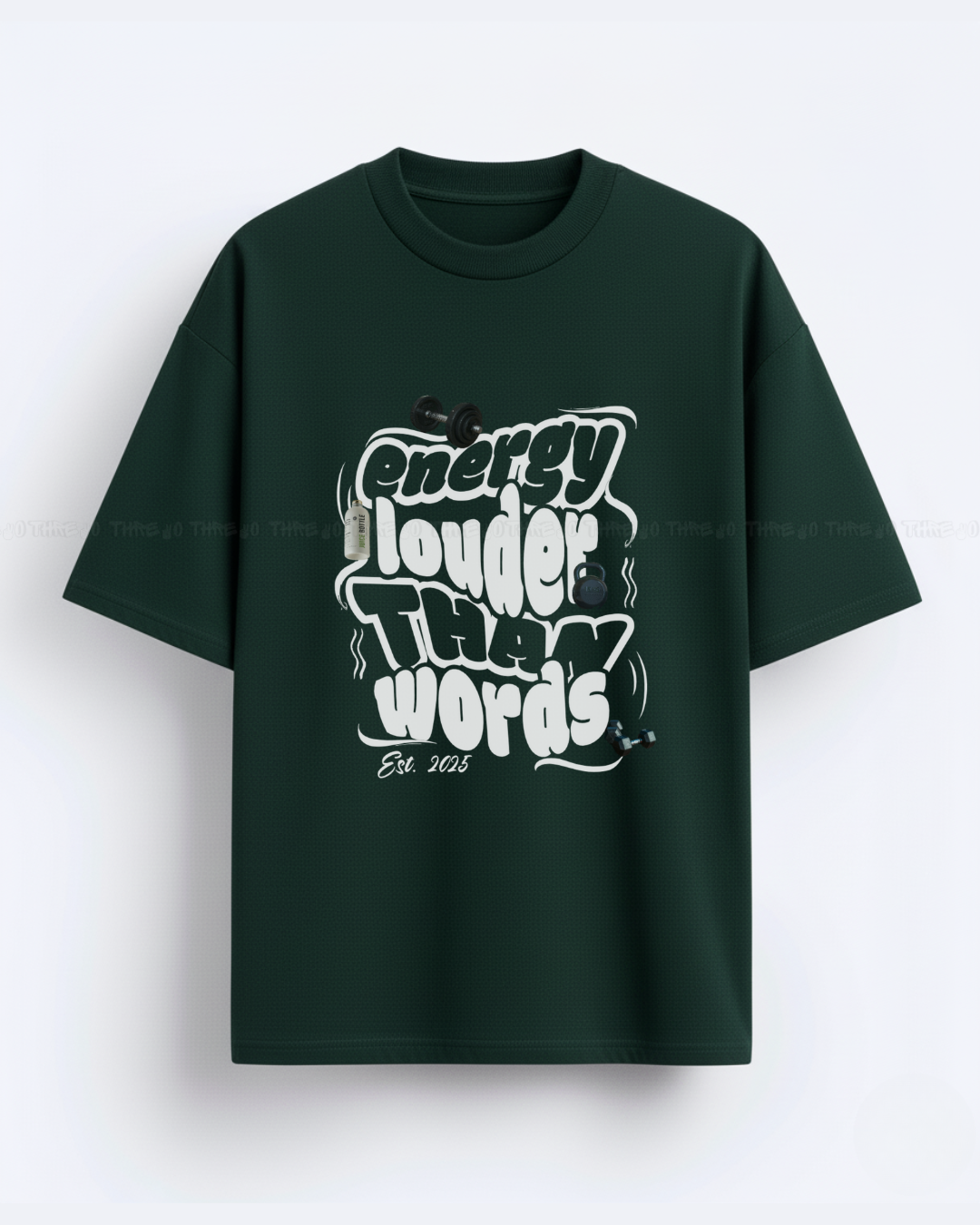 Energy Louder Than Words Oversized T-Shirt – Unisex Graphic Tee for Bold Streetwear Vibes