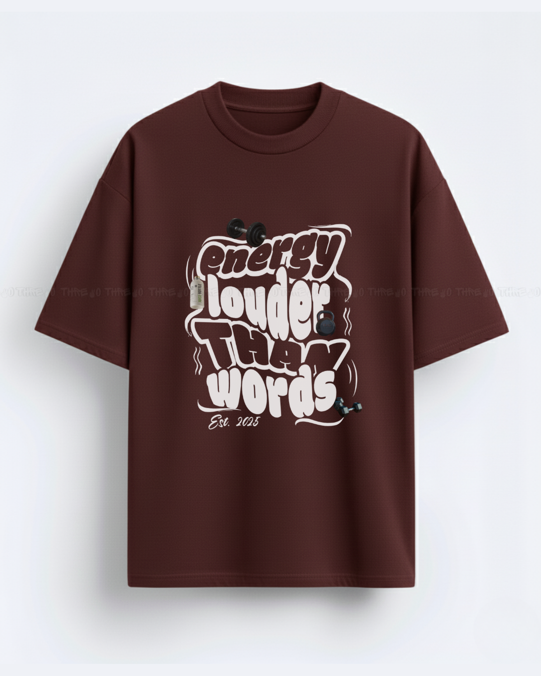 Energy Louder Than Words Oversized T-Shirt – Unisex Graphic Tee for Bold Streetwear Vibes