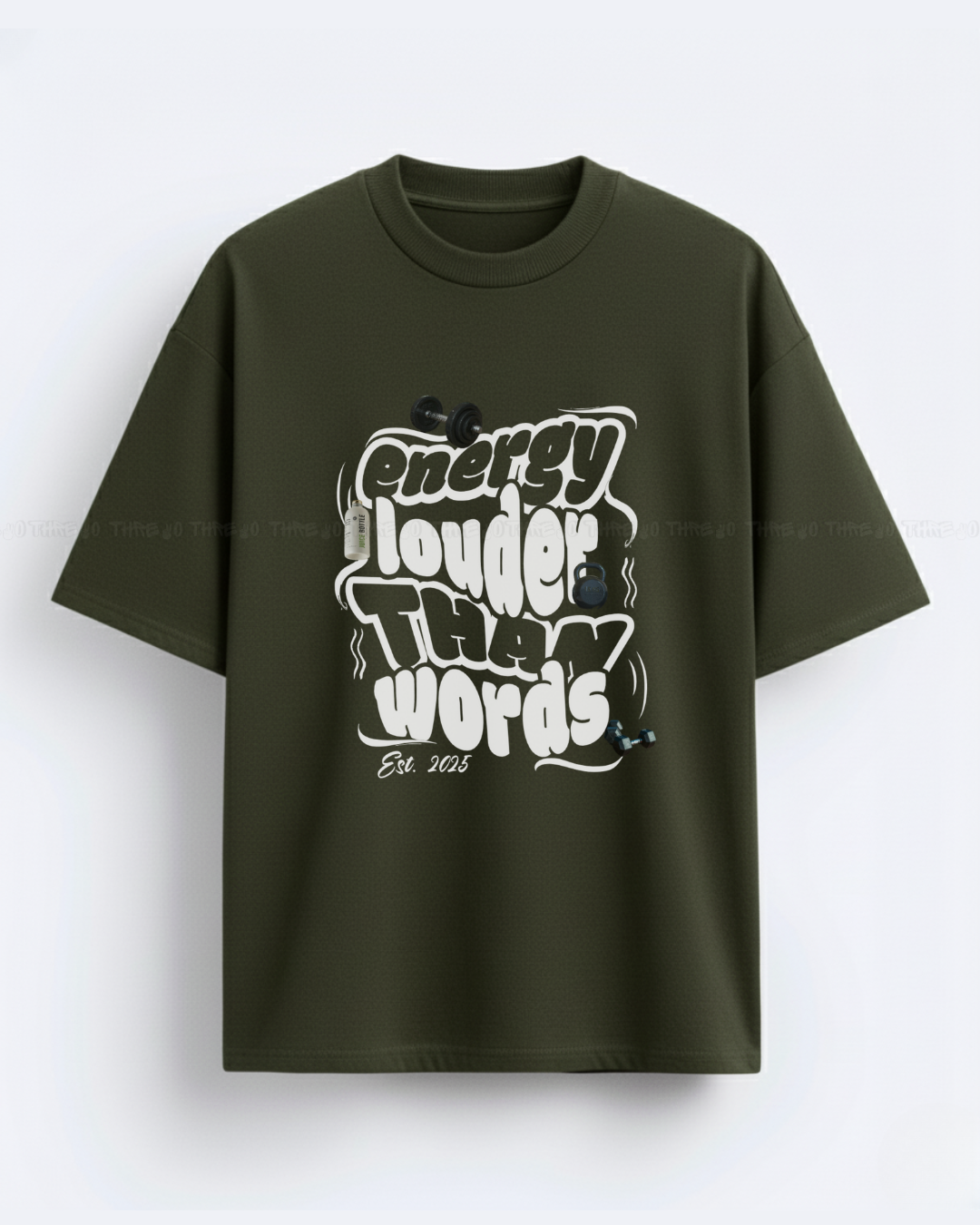 Energy Louder Than Words Oversized T-Shirt – Unisex Graphic Tee for Bold Streetwear Vibes