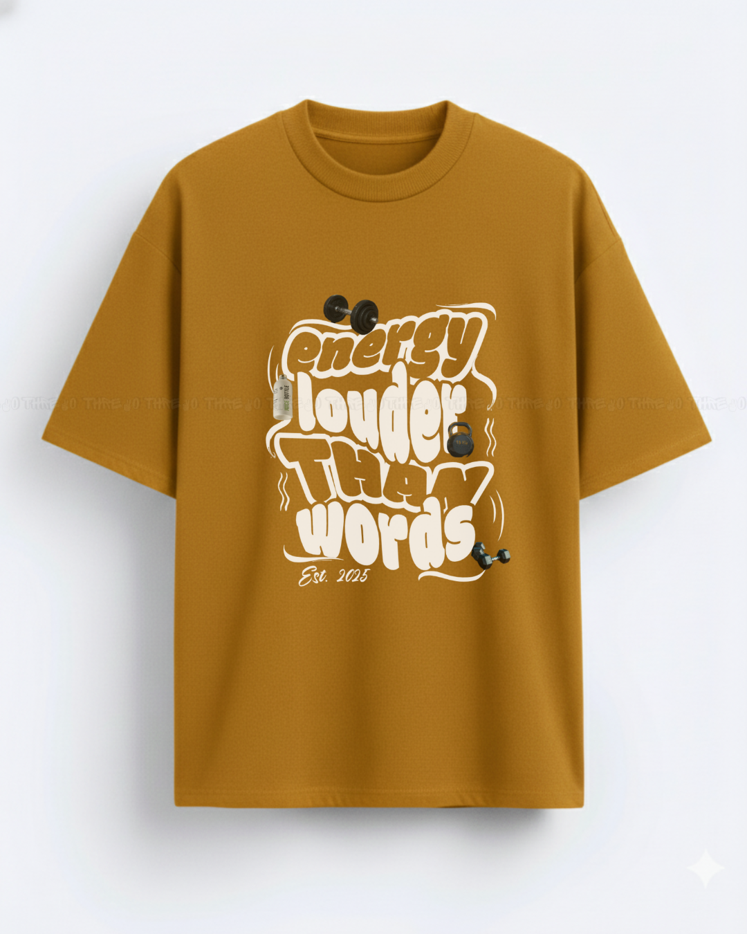 Energy Louder Than Words Oversized T-Shirt – Unisex Graphic Tee for Bold Streetwear Vibes