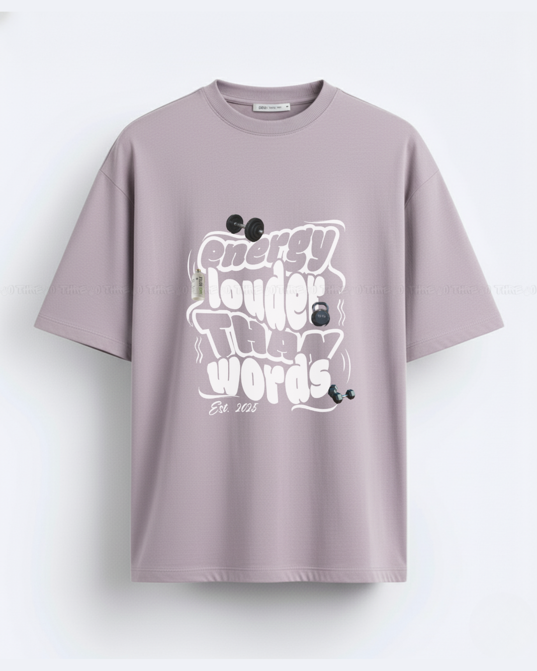 Energy Louder Than Words Oversized T-Shirt – Unisex Graphic Tee for Bold Streetwear Vibes