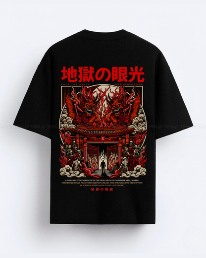 Gaze of Hell – Japanese Oni Demon Graphic Streetwear T-Shirt