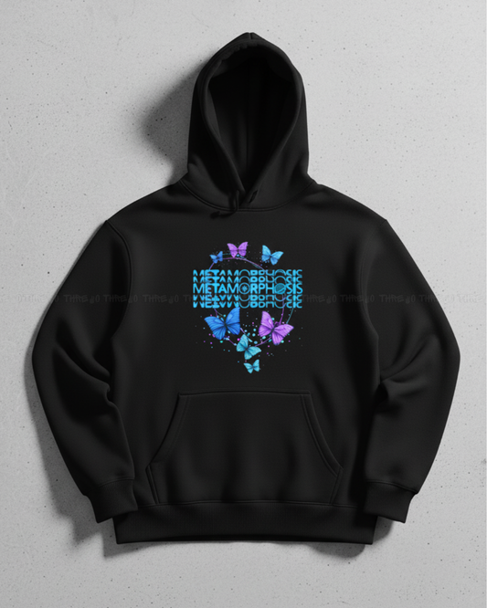 Butterfly Metamorphosis Graphic Hoodie – Aesthetic Unisex Streetwear
