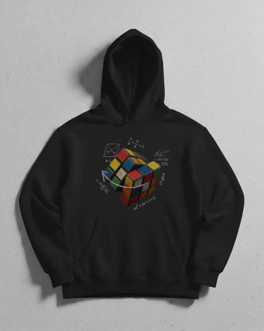 Rubik’s Cube Unisex Hoodie – Geometric Puzzle Graphic Hoodie for Math & Logic Lovers