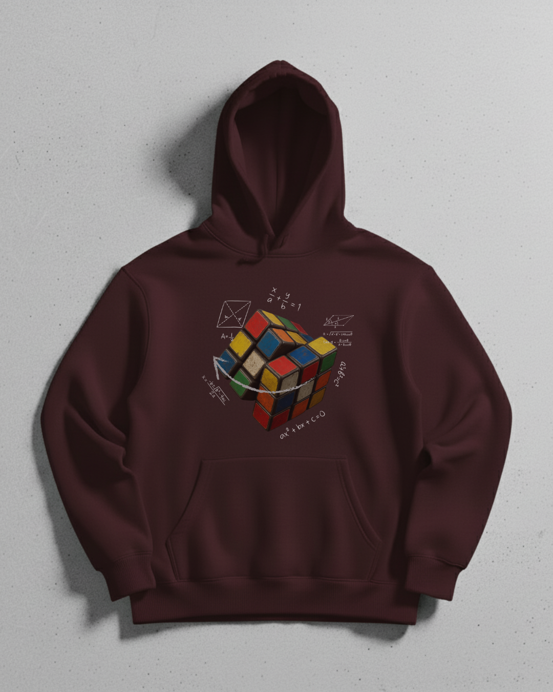 Rubik’s Cube Unisex Hoodie – Geometric Puzzle Graphic Hoodie for Math & Logic Lovers