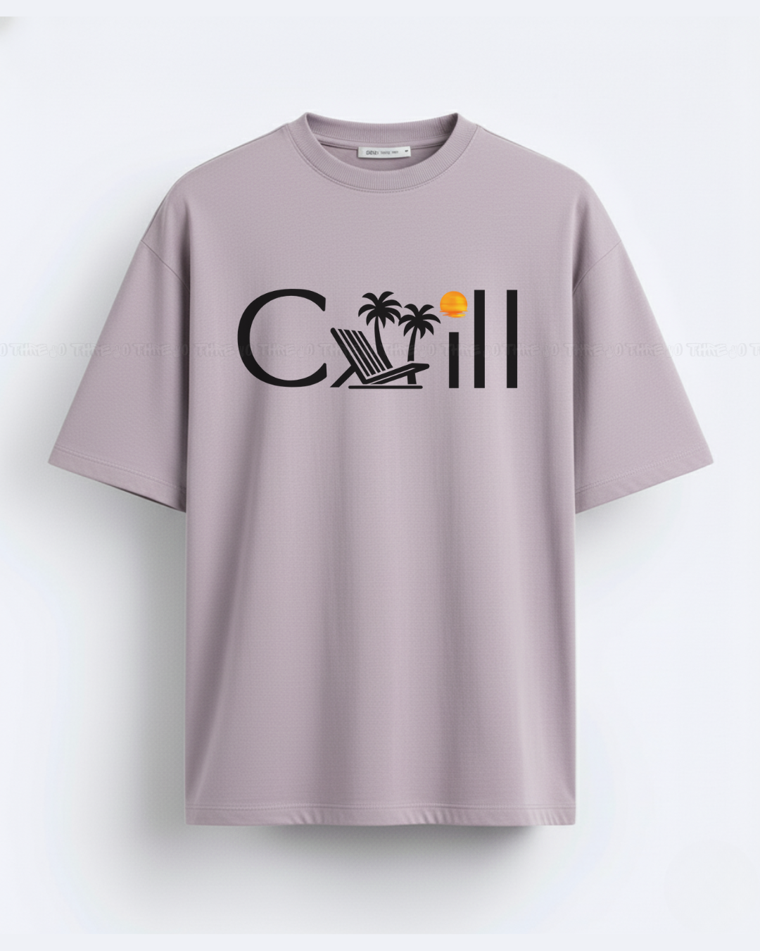 Chill Women’s Oversized T-Shirt – Palm Tree Graphic Tee | Relaxed Summer Streetwear