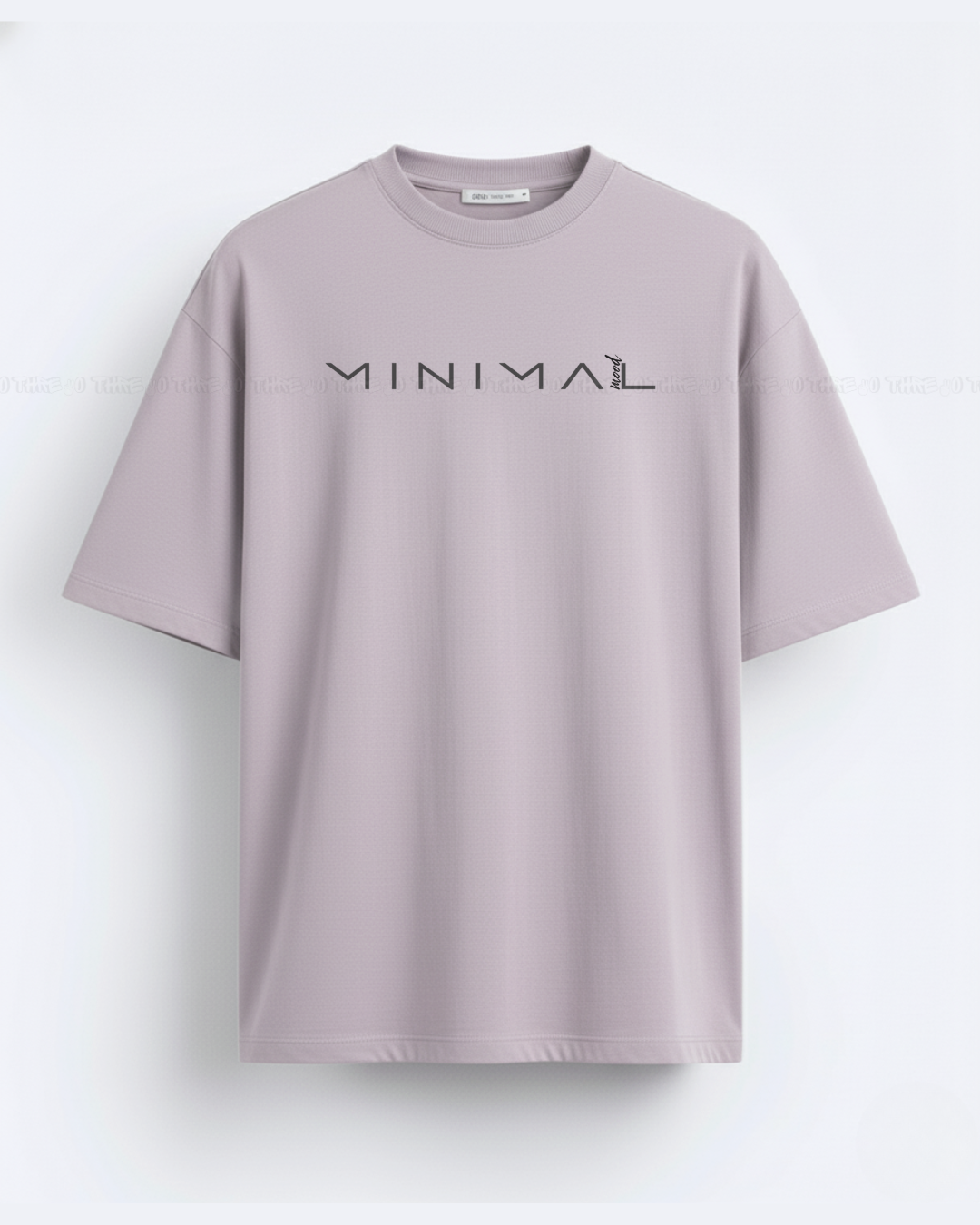Minimal Oversized Puff Print T-Shirt for Women – Clean Aesthetic White Graphic Tee