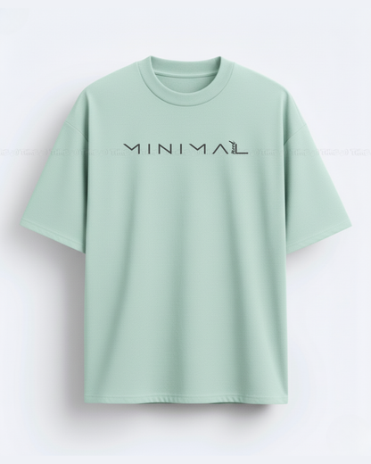 Minimal Oversized Puff Print T-Shirt for Women – Clean Aesthetic White Graphic Tee