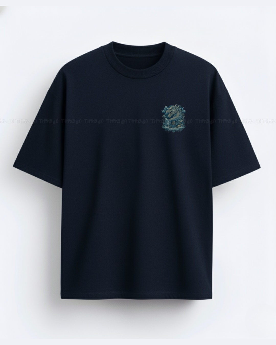 Jörmungandr Oversized T-Shirt – Norse Mythology World Serpent Graphic Tee | Viking Dragon Ocean God Design | Dark Streetwear Vintage Aesthetic Shirt