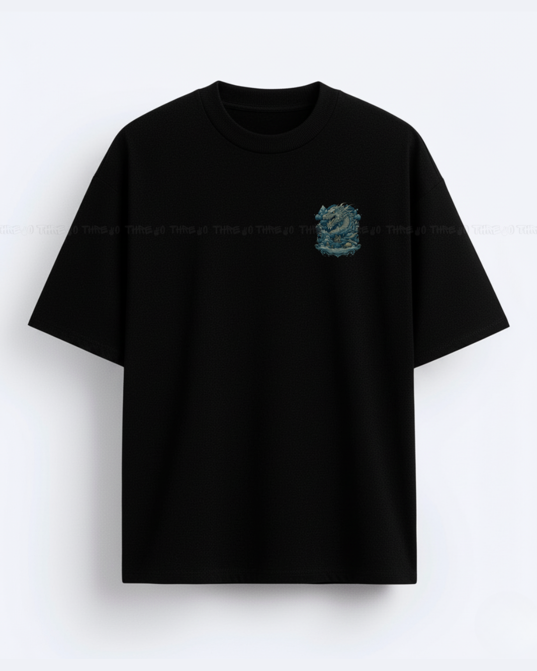 Jörmungandr Oversized T-Shirt – Norse Mythology World Serpent Graphic Tee | Viking Dragon Ocean God Design | Dark Streetwear Vintage Aesthetic Shirt