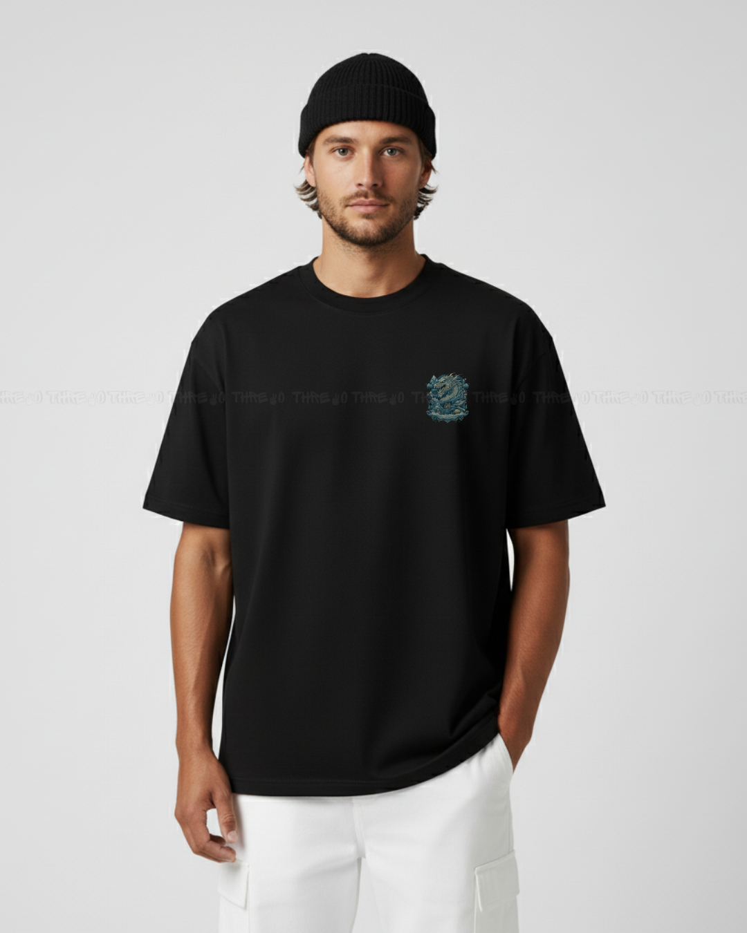 Jörmungandr Oversized T-Shirt – Norse Mythology World Serpent Graphic Tee | Viking Dragon Ocean God Design | Dark Streetwear Vintage Aesthetic Shirt