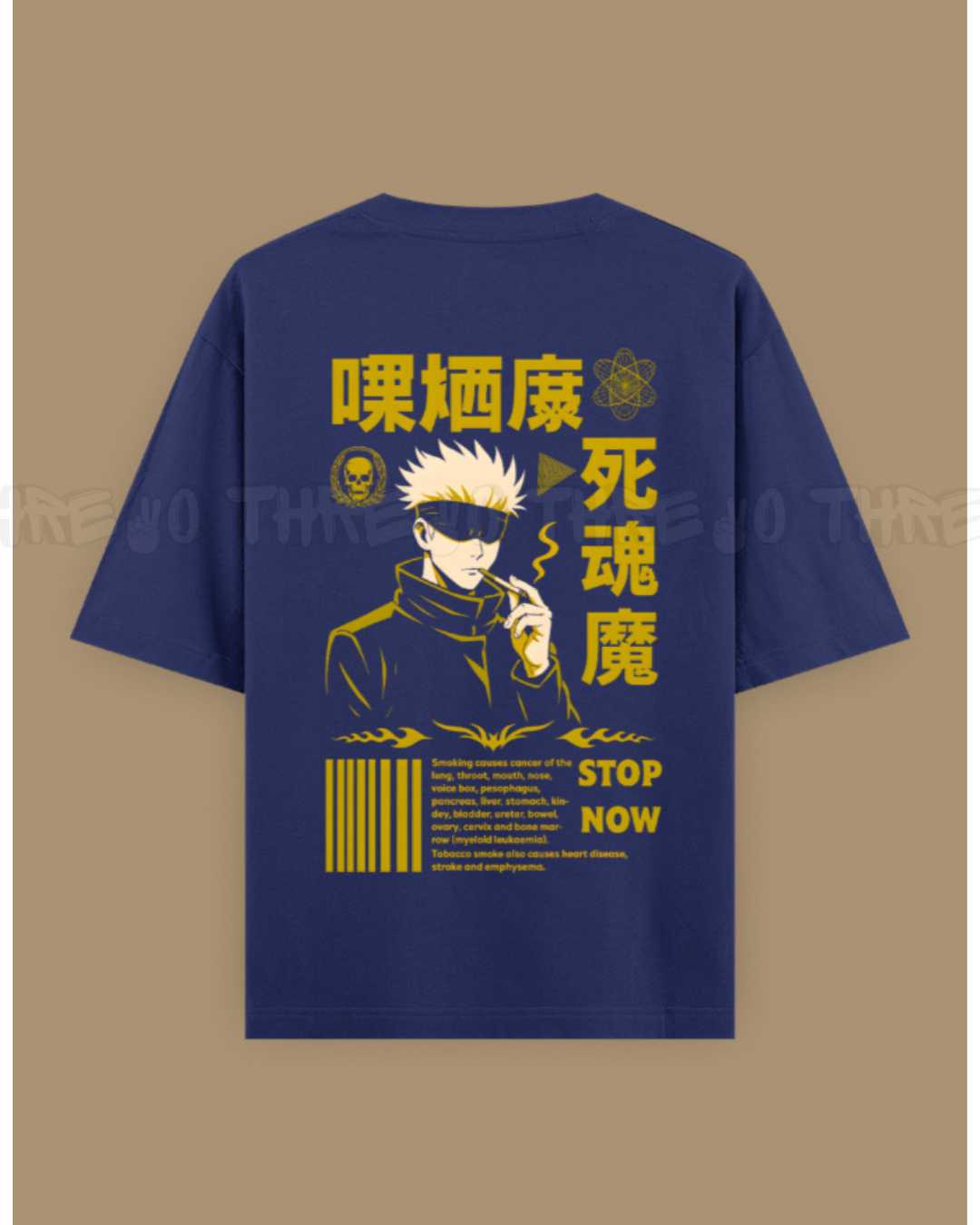 Gojo Satoru Smoking Anime Graphic T-Shirt – Japanese Streetwear Oversized Tee