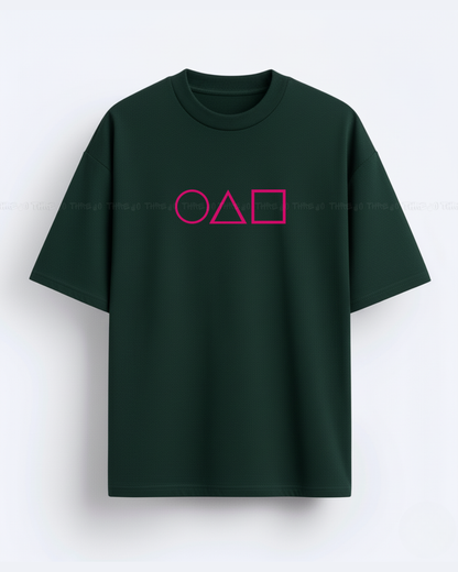 Squid Game Inspired Oversized T-Shirt – Streetwear Graphic Tee Featuring Iconic Guards & Symbols – Trendy Korean Series Aesthetic Unisex Casual Shirt for Fans & Pop Culture Enthusiasts