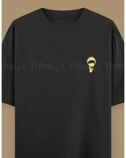 Gojo Satoru Smoking Anime Graphic T-Shirt – Japanese Streetwear Oversized Tee