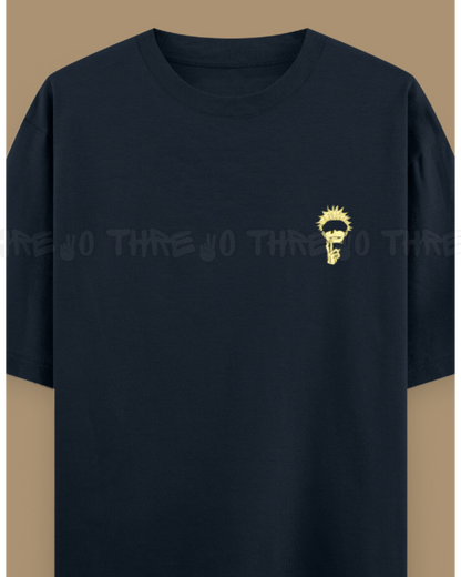 Gojo Satoru Smoking Anime Graphic T-Shirt – Japanese Streetwear Oversized Tee