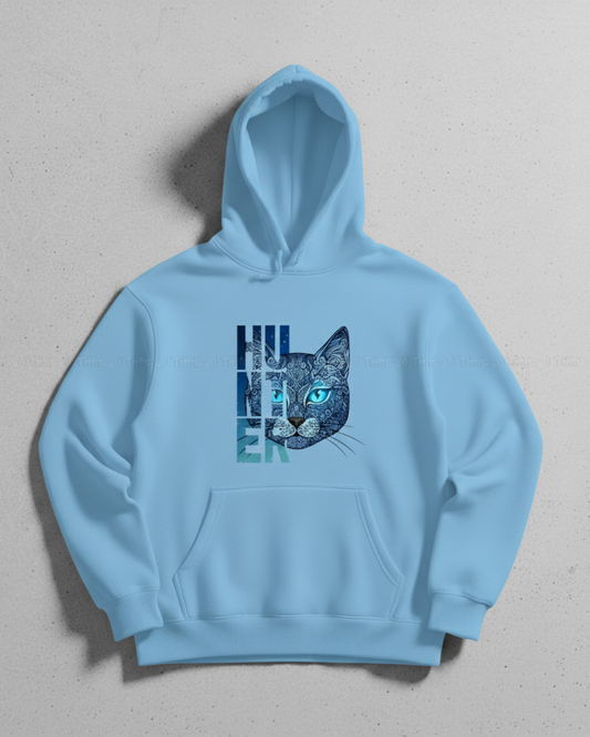 Hunter Cat Unisex Hoodie – Fierce Feline Graphic Hoodie for Bold Streetwear Style