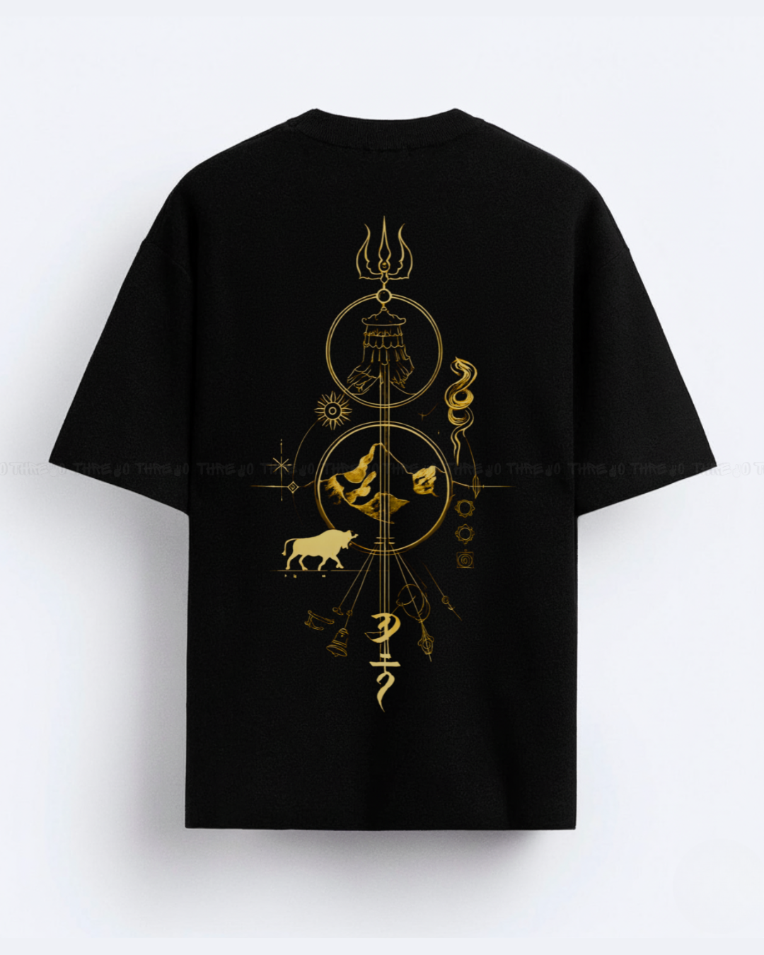 Cosmic Destroyer Mahadev Oversized Unisex T-Shirt | Spiritual Streetwear Graphic Tee