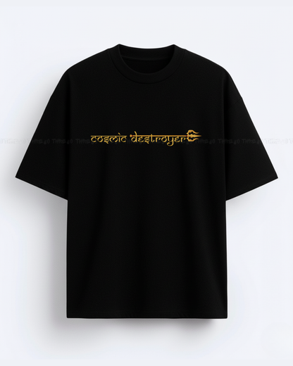 Cosmic Destroyer Mahadev Oversized Unisex T-Shirt | Spiritual Streetwear Graphic Tee