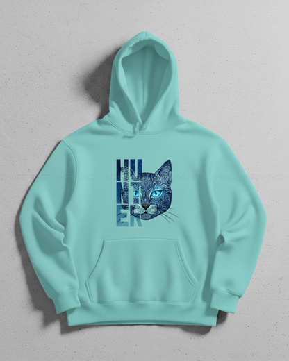 Hunter Cat Unisex Hoodie – Fierce Feline Graphic Hoodie for Bold Streetwear Style