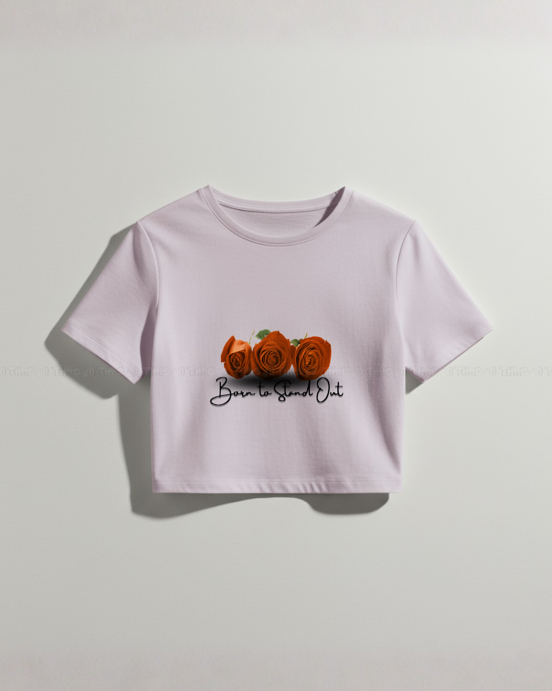 Born to Stand Out Floral Graphic Crop Top – Trendy Pink Short Sleeve T-Shirt for Women – Casual Streetwear Inspired Baby Tee