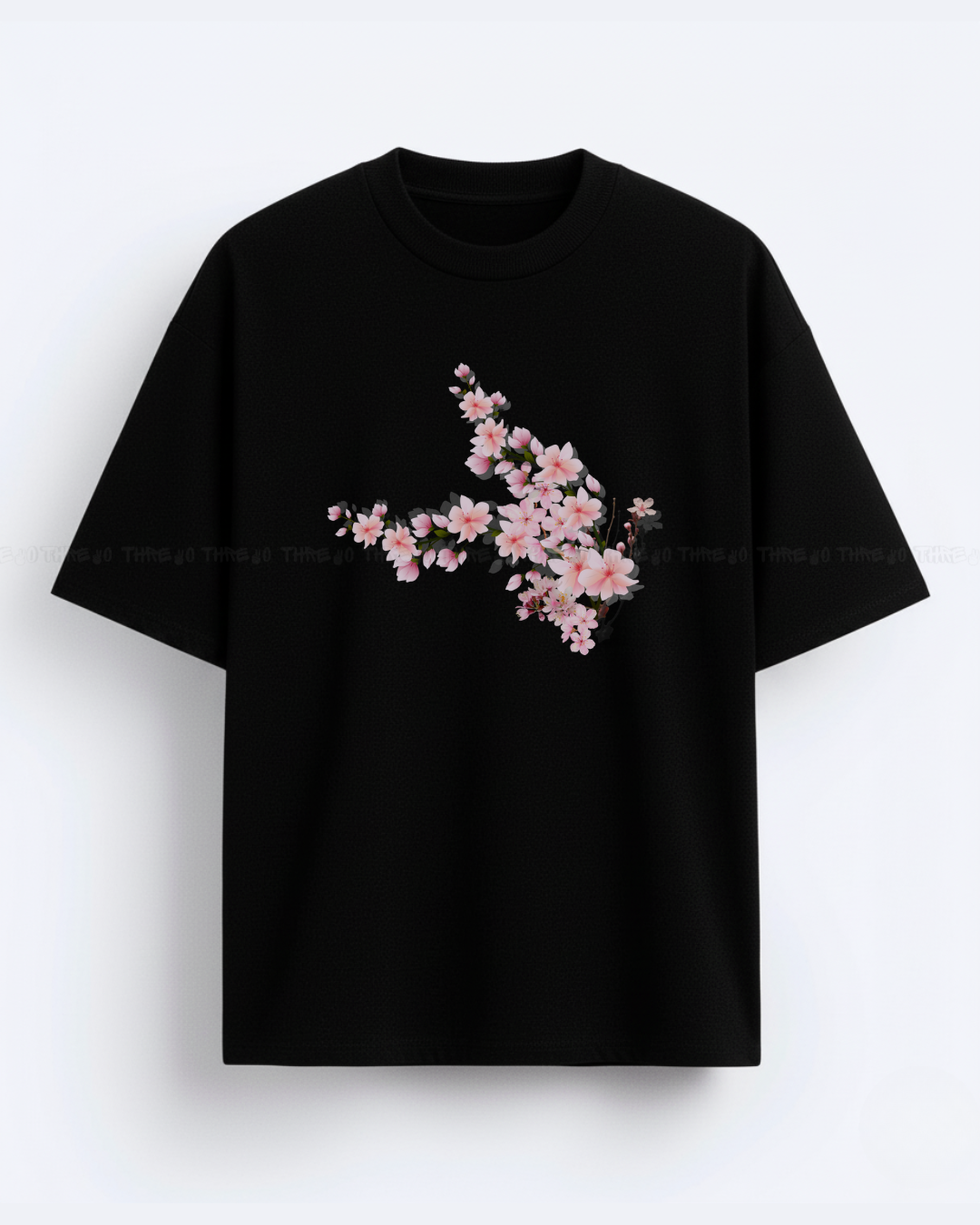 Cherry Blossom Graphic T-Shirt – Aesthetic Floral Print Oversized Tee