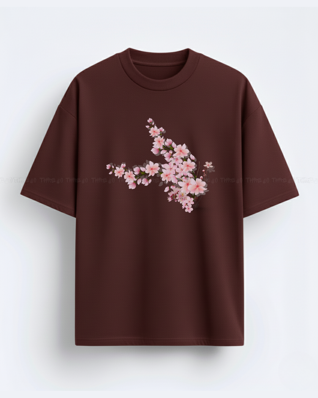 Cherry Blossom Graphic T-Shirt – Aesthetic Floral Print Oversized Tee